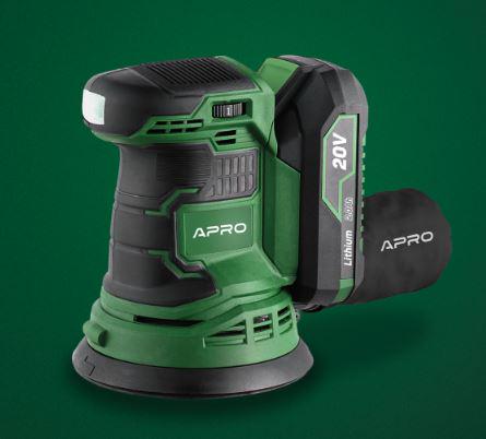 Шліфувальна вібраційна ексцентрикова машинка Apro OS-20 без АКБ